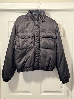 ASOS Black Cropped Puffer Jacket